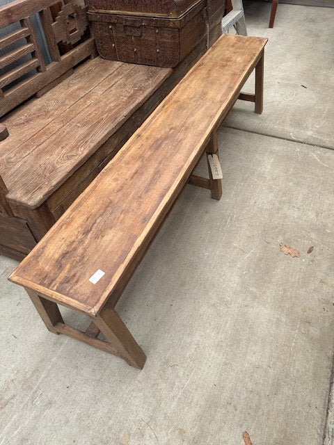 Original wooden bench seat